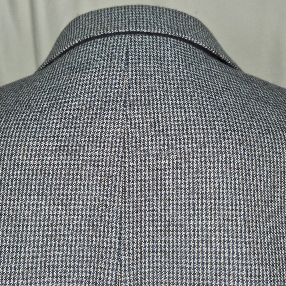 Izod MACY'S Men's Blue Houndstooth Blazer Sz 42L Excellent Condition